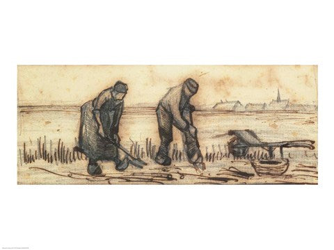 The Potato Harvest by Vincent Van Gogh