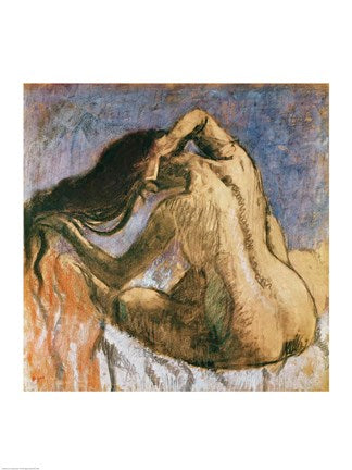 Woman Combing her Hair B by Edgar Degas
