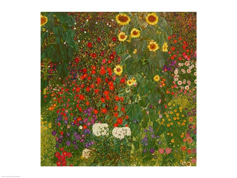 Farm Garden with Flowers by Gustav Klimt