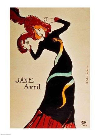 Jane Avril by Henri de Toulouse-Lautrec