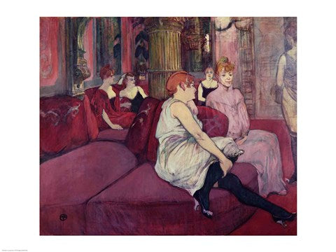 In the Salon at the Rue des Moulins, 1894 by Henri de Toulouse-Lautrec