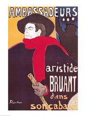 Poster advertising Aristide Bruant by Henri de Toulouse-Lautrec