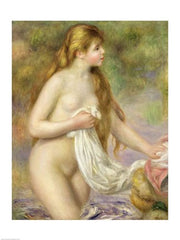 Bather with long hair, c.1895 by Pierre-Auguste Renoir