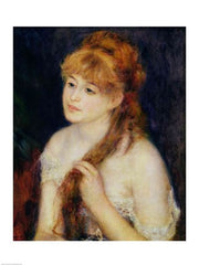 Young Woman Braiding her Hair, 1876 by Pierre-Auguste Renoir