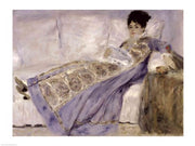 Madame Monet on a Sofa, c.1874 by Pierre-Auguste Renoir