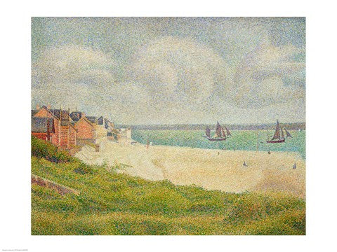 Le Crotoy looking Upstream, 1889 by Georges Seurat