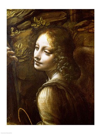 Detail of the Angel, from The Virgin of the Rocks by Leonardo Da Vinci