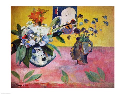 Flowers and a Japanese Print, 1889 by Paul Gauguin