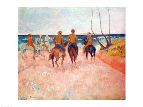 Horseman on the Beach by Paul Gauguin