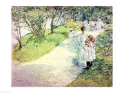 Promenaders in the garden, 1898 by Childe Hassam