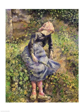 Girl with a Stick, 1881 by Camille Pissarro