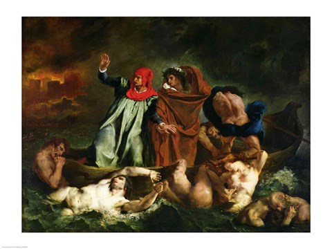 Dante and Virgil in the Underworld, 1822 by Eugene Delacroix