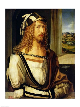 Self Portrait with Gloves, 1498 by Albrecht Durer