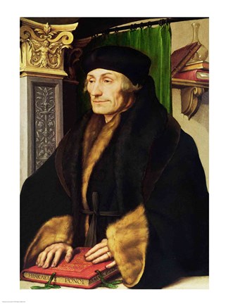 Portrait of Erasmus, 1523 by Hans Holbein The Younger