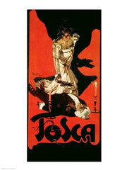 Poster advertising a performance of Tosca, 1899 by Adolpho Hohenstein