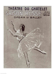 Poster for the 'Saison Russe' at the Theatre du Chatelet, 1909 by Valentin aleksandrovich Serov