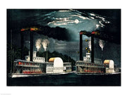Midnight Race on the Mississippi by Frances flora bond Palmer