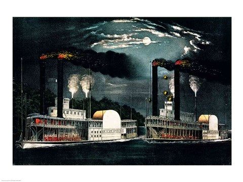 Midnight Race on the Mississippi by Frances flora bond Palmer