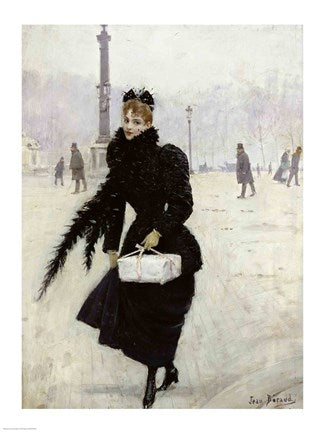 Parisian woman in the Place de la Concorde by Jean Beraud