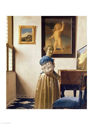Lady standing at the Virginal by Johannes Vermeer