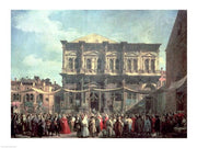 The Doge Visiting the Church and Scuola di San Rocco by Giovanni Antonio Canaletto