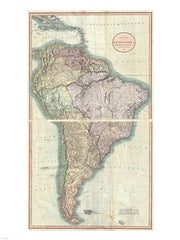 1807 Close up Cary Map of South America