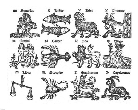 Zodiac Woodcut