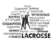 Lacrosse Text by Sports Mania