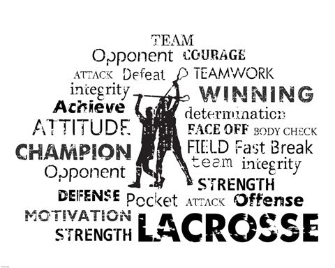 Lacrosse Text by Sports Mania