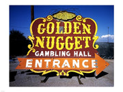 Golden Nugget historic casino sign in the Neon Boneyard, Las Vegas