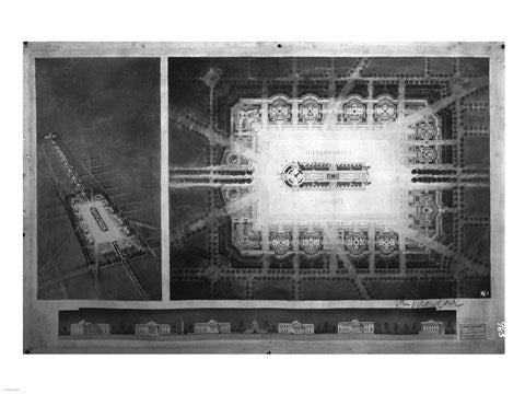 Proposed drawing for Independence Square, Washington Memorial II