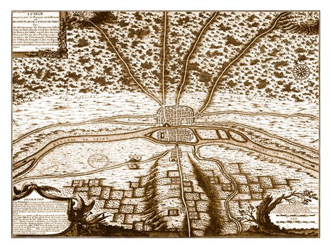 The first map of Paris