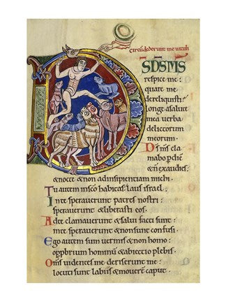 Psalm 136, Initial D In Albani Psalter