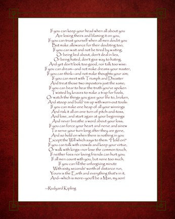 If - Red Border by Rudyard Kipling