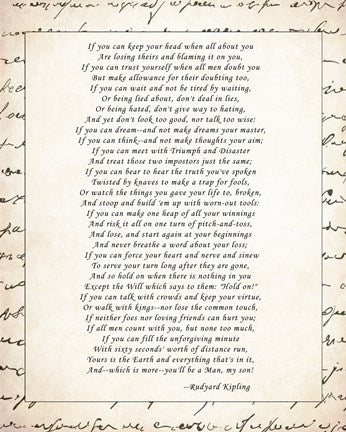 If - Script Border by Rudyard Kipling
