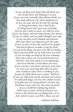 If - Grey Border by Rudyard Kipling
