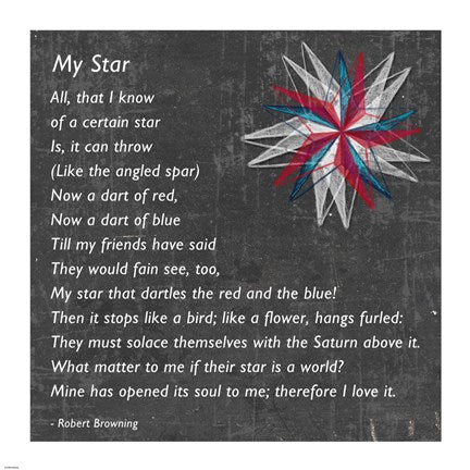 My Star by Robert Browning - gray
