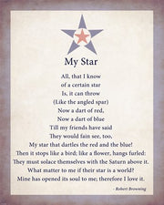 My Star by Robert Browning - color boarder