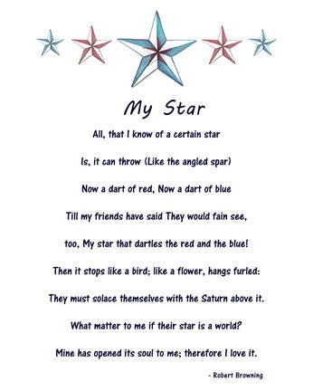 My Star by Robert Browning - white