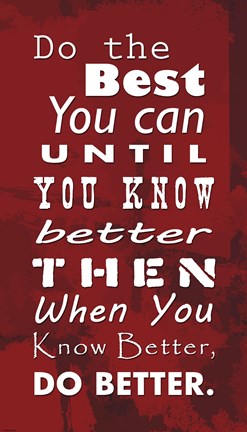 Do the Best You Can Red by Veruca Salt