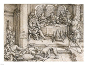 Lazarus Begging for Crumbs from Dives's Table by Albrecht Durer