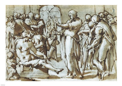 Raising of the Son of the Widow of Naim by Giovanni Battista Naldini