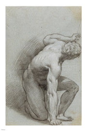 Kneeling Figure by Agostino Carracci