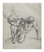 Cupid Overpowering Pan by Agostino Carracci