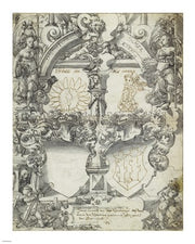 Design for a Marriage Window with the Seasons Spring and Summer by Daniel Lindtmayer