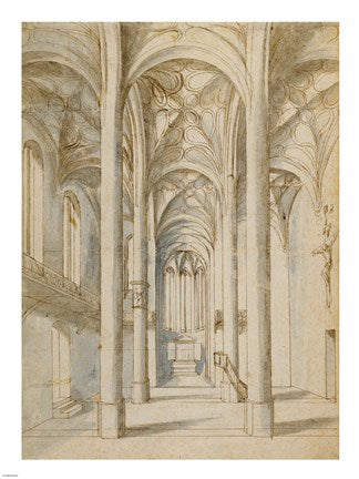 Interior of a Gothic Church by Paul Juvenal the Elder