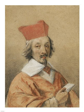 Portrait of Armand-Jean du Plessis, Cardinal de Richelieu by Simon Vouet