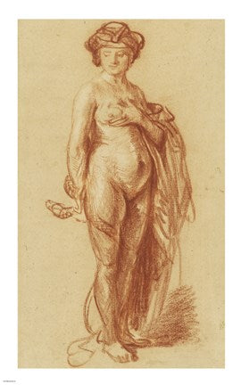 Nude Woman with a Snake by Rembrandt van Rijn
