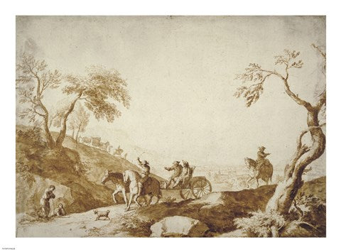 Landscape with Travelers by Marco Ricci