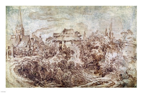Landscape with Figures by Francois Boucher
